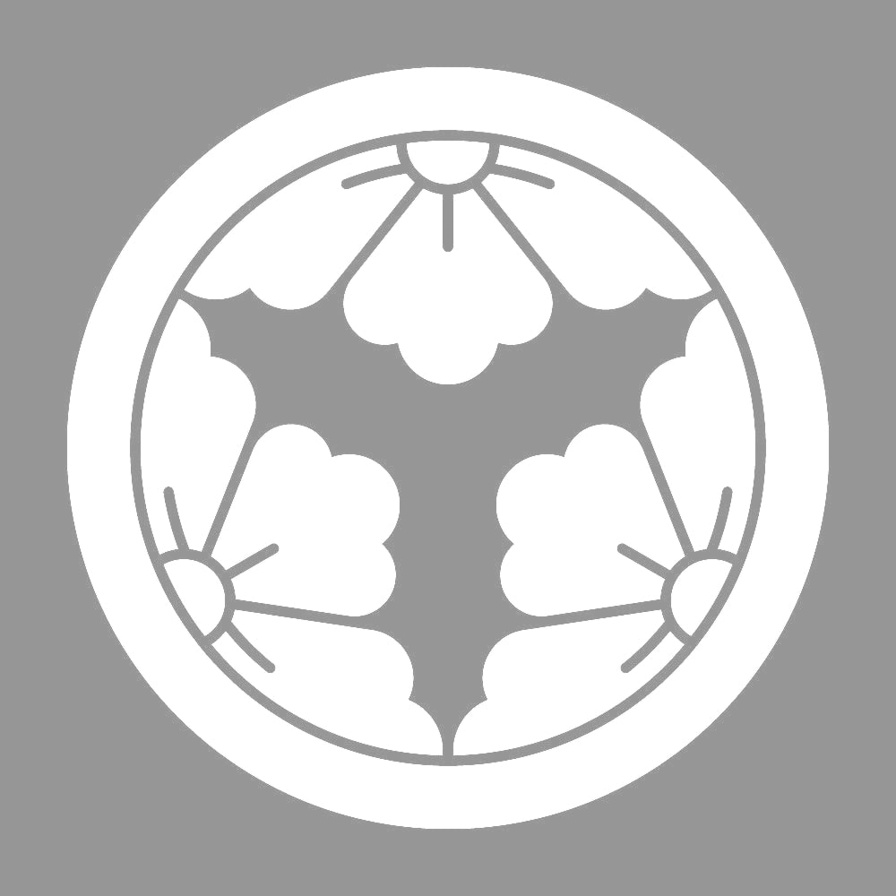 丸に三つ割り花菱紋 7