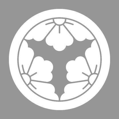 丸に三つ割り花菱紋 7