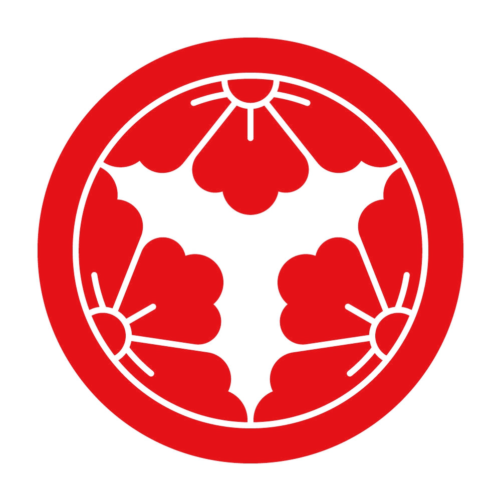 丸に三つ割り花菱紋 8