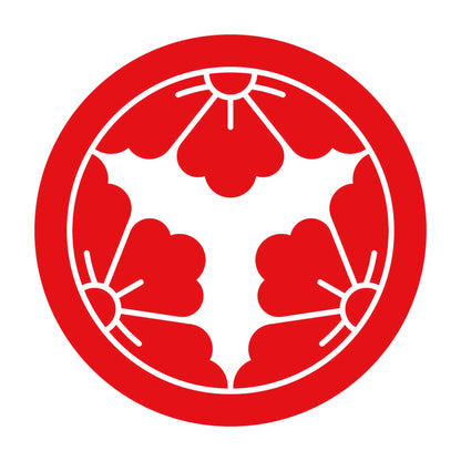 丸に三つ割り花菱紋 8