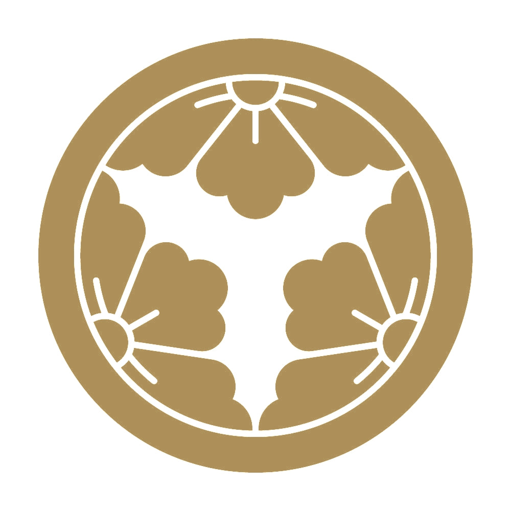 丸に三つ割り花菱紋 9