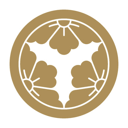 丸に三つ割り花菱紋 9