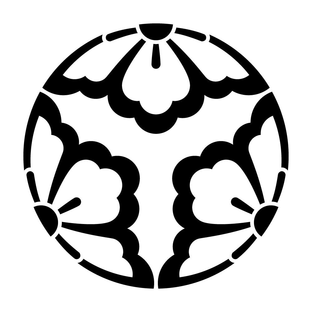 中陰の三つ割り花菱紋