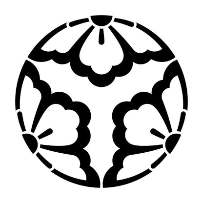 中陰の三つ割り花菱紋