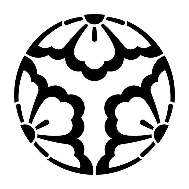 中陰の三つ割り花菱紋