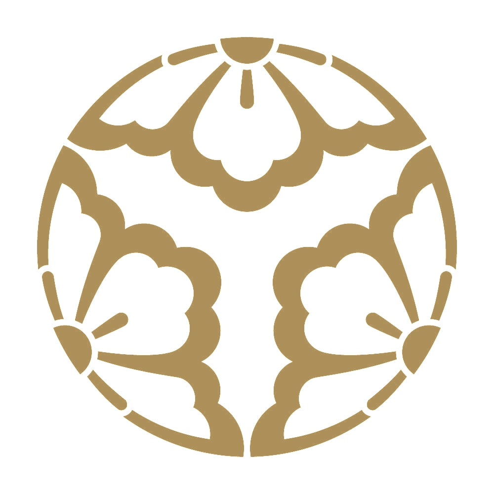 中陰の三つ割り花菱紋 9