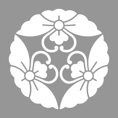 三つ寄せ花菱蝶紋 7
