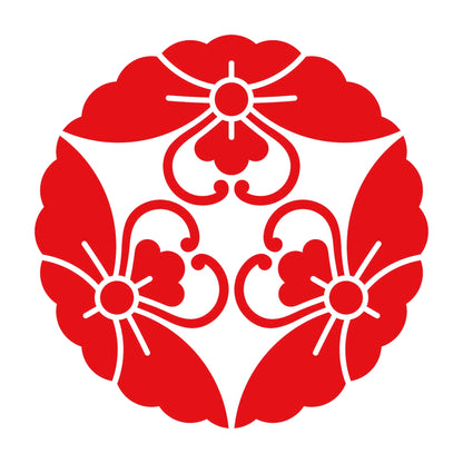 三つ寄せ花菱蝶紋 8