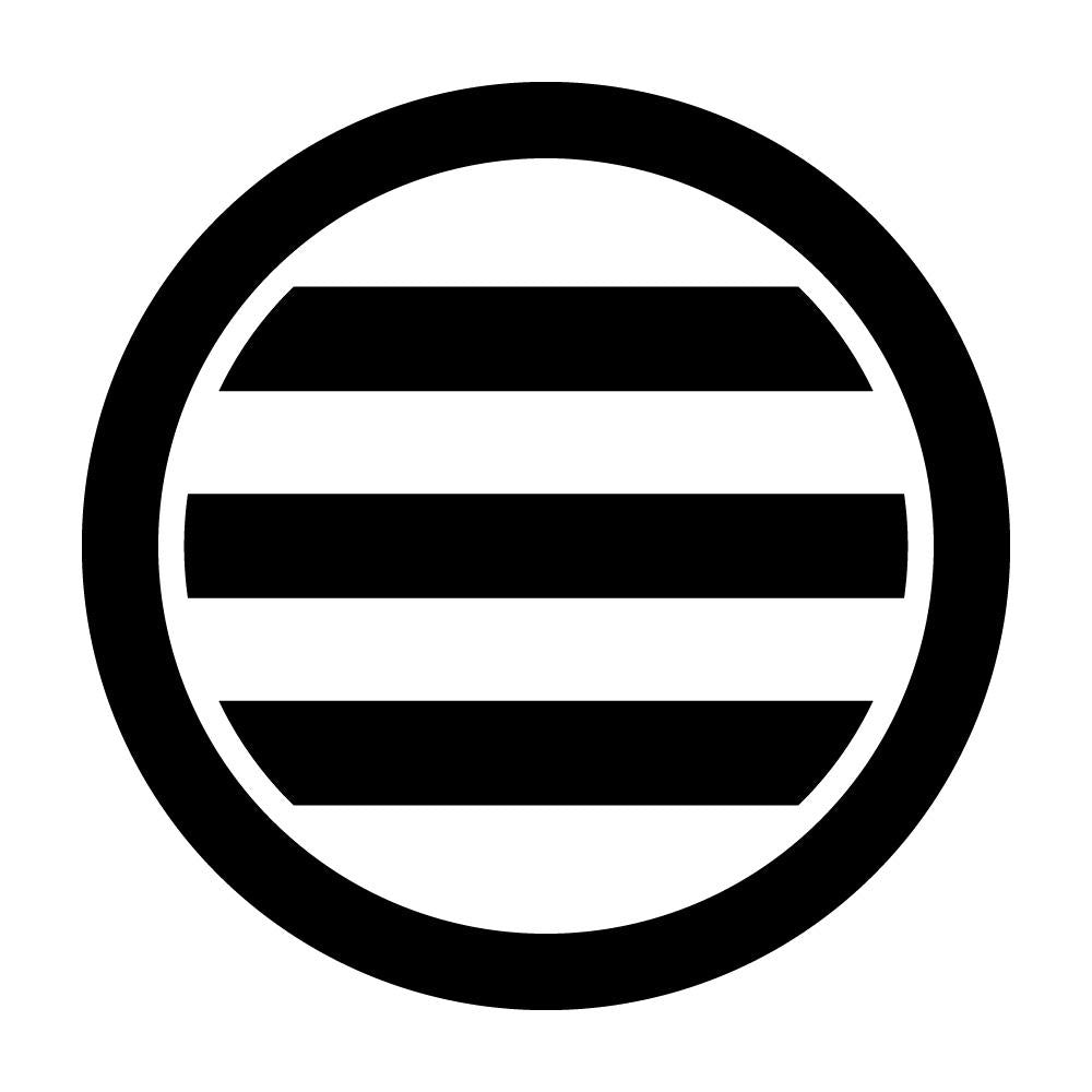 丸に放れ三つ引き紋