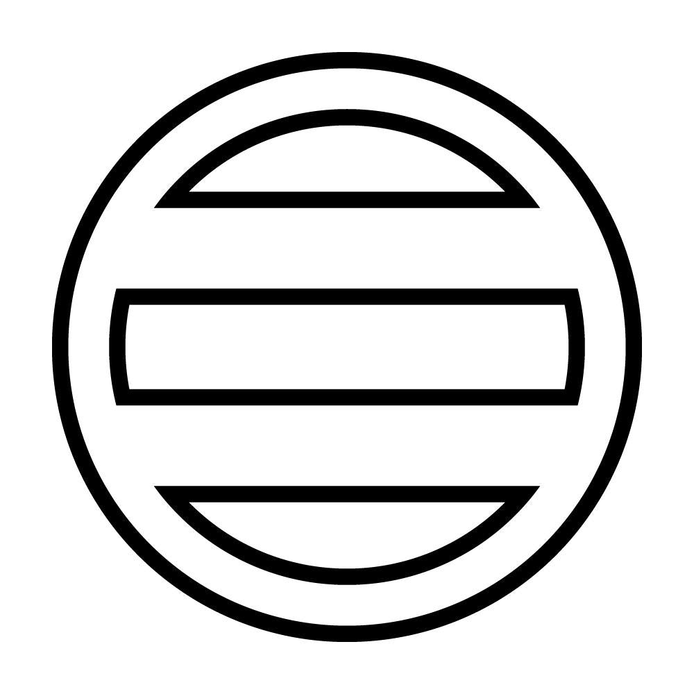 陰丸に二つ引き紋