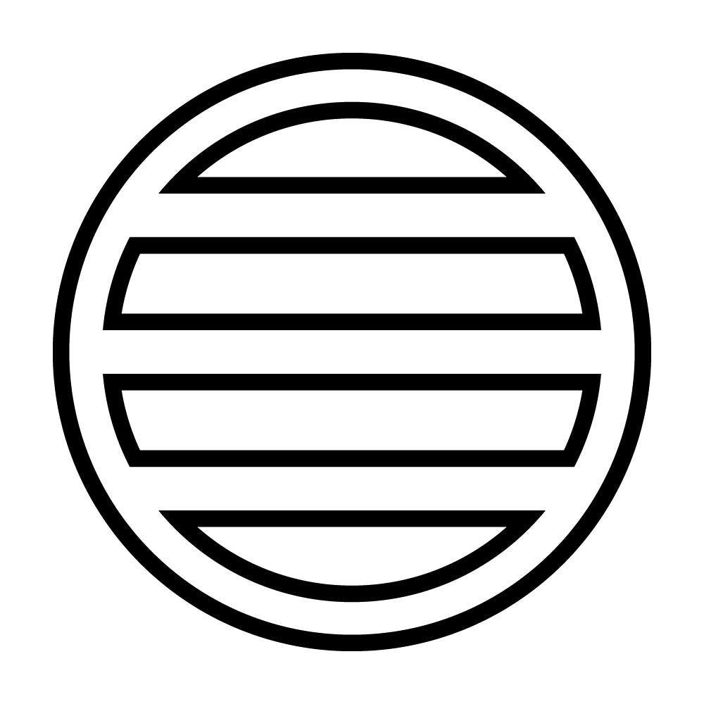 陰丸に三つ引き紋