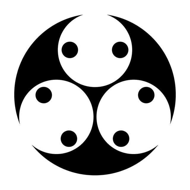 石持ち地抜き三つ分銅紋