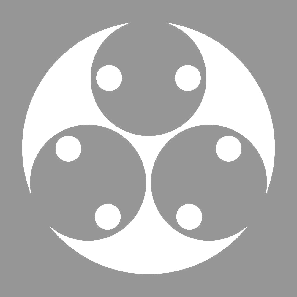 石持ち地抜き三つ分銅紋 7