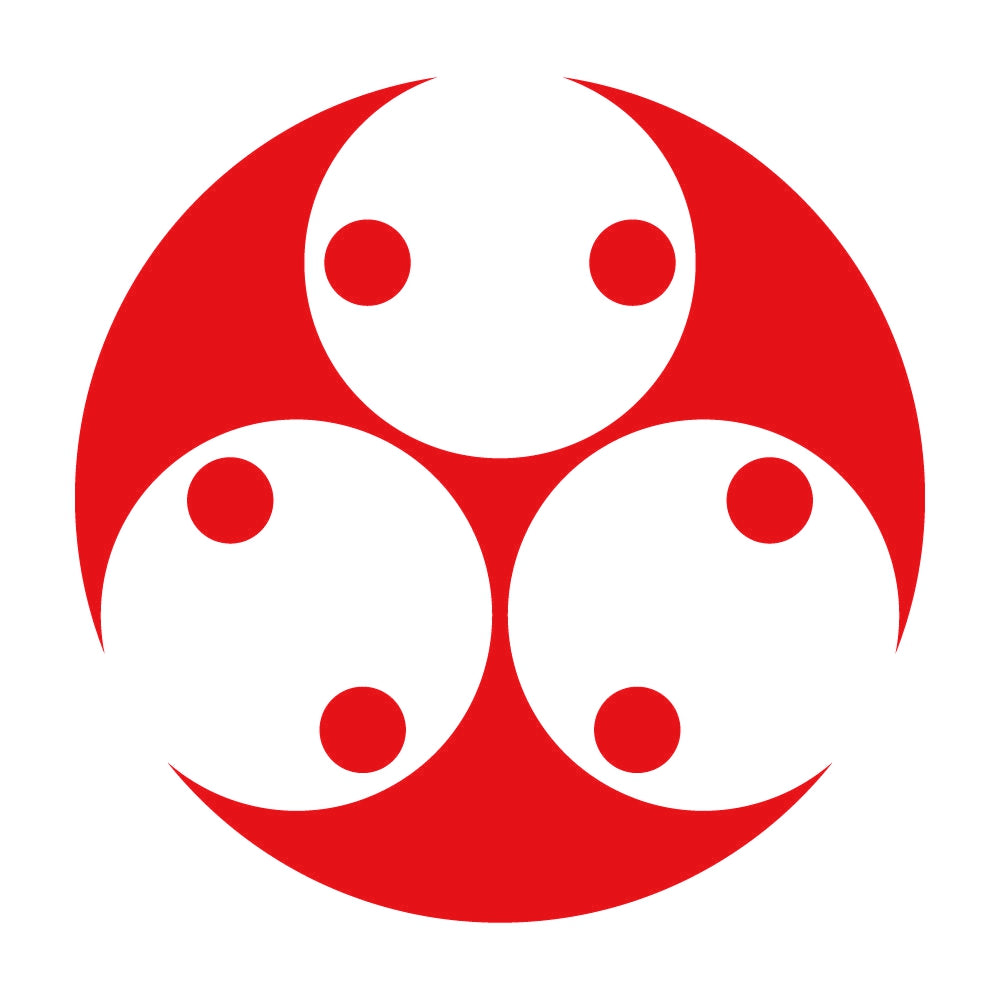 石持ち地抜き三つ分銅紋 8