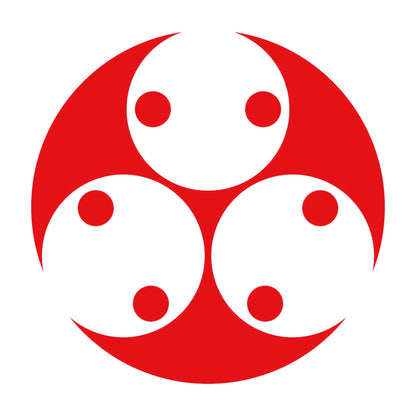 石持ち地抜き三つ分銅紋 8