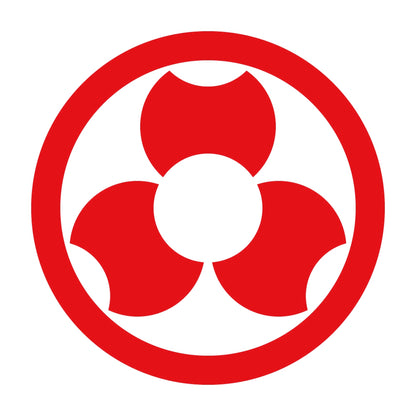 丸に三つ寄せ分銅紋 8