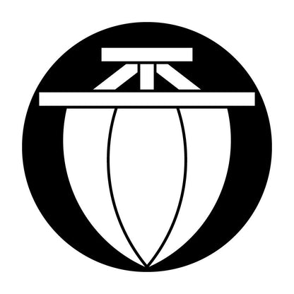 石持ち地抜き真向き帆紋