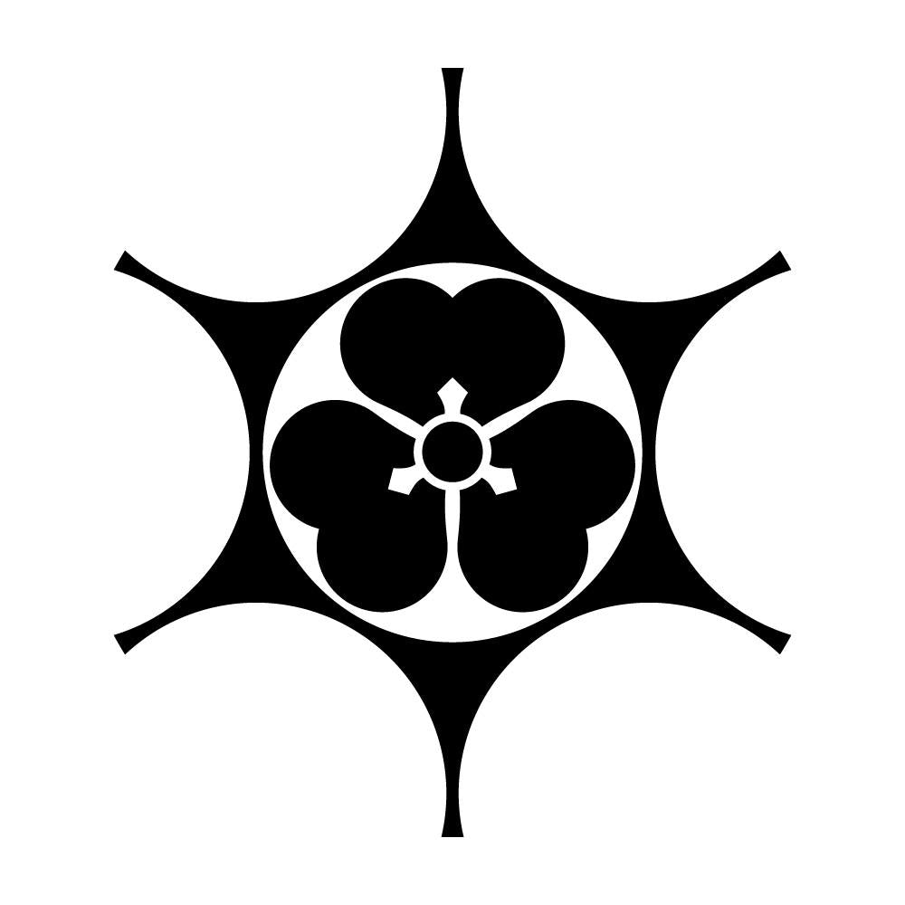 鞠挾みに片喰紋
