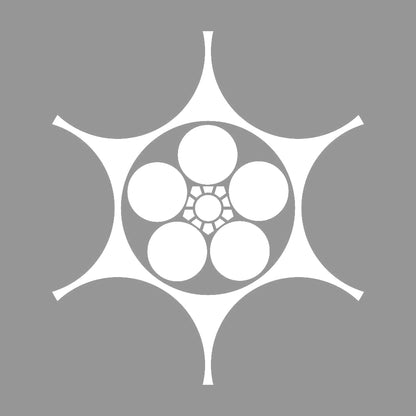 鞠挾みに梅鉢紋 7