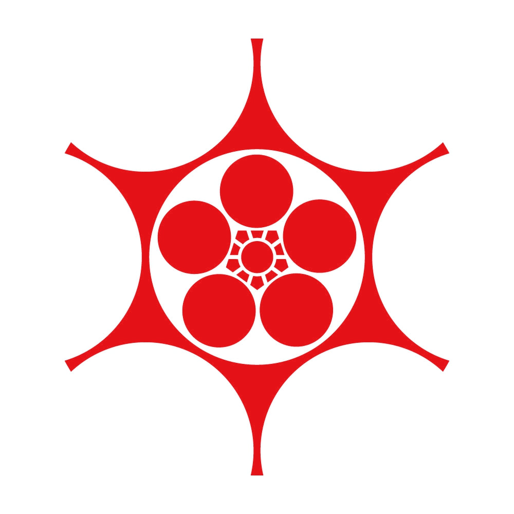 鞠挾みに梅鉢紋 8