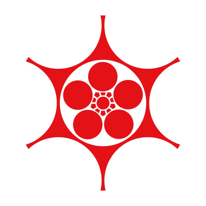 鞠挾みに梅鉢紋 8