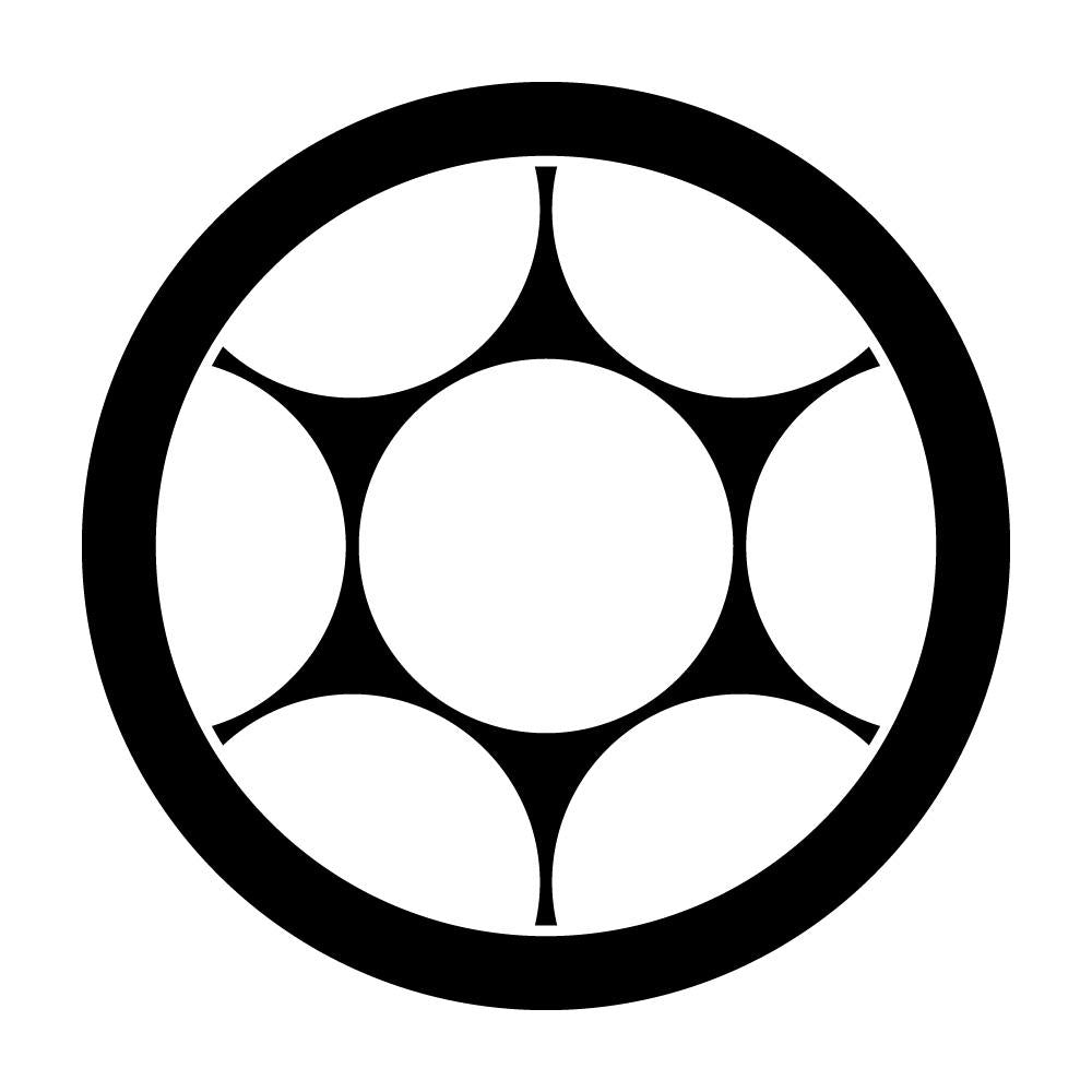 丸に鞠挾み紋