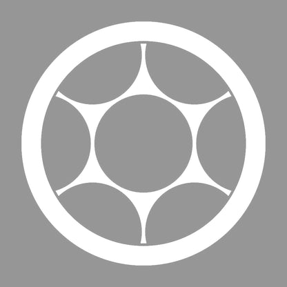 丸に鞠挾み紋 7
