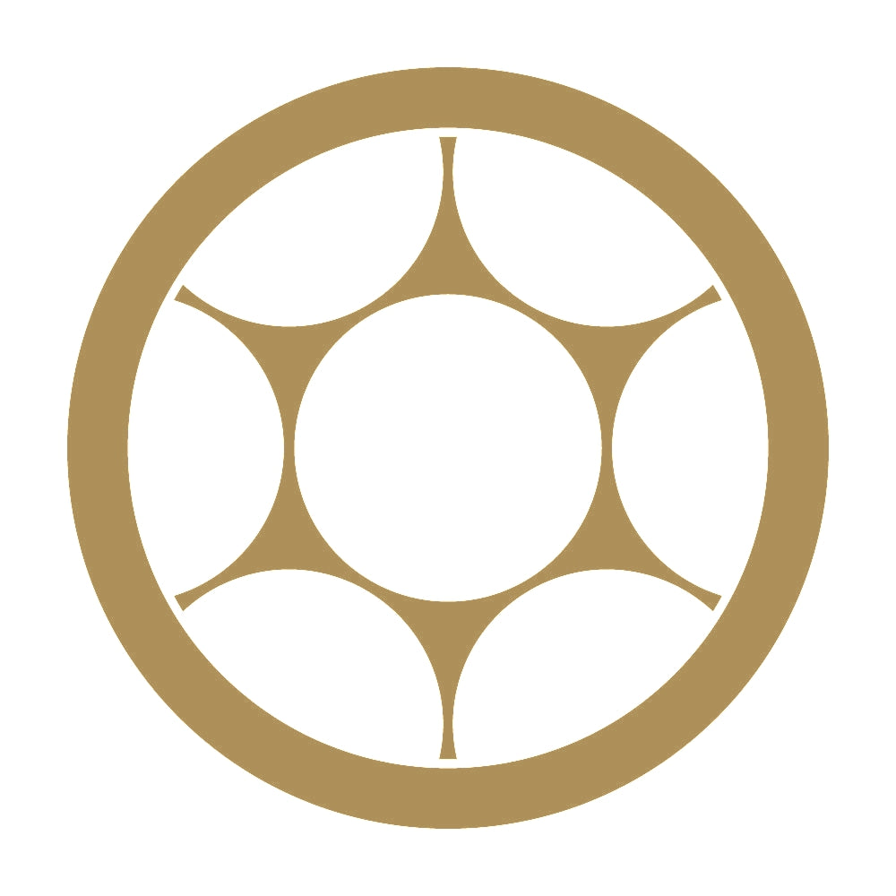 丸に鞠挾み紋 9