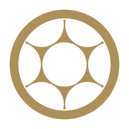 丸に鞠挾み紋 9