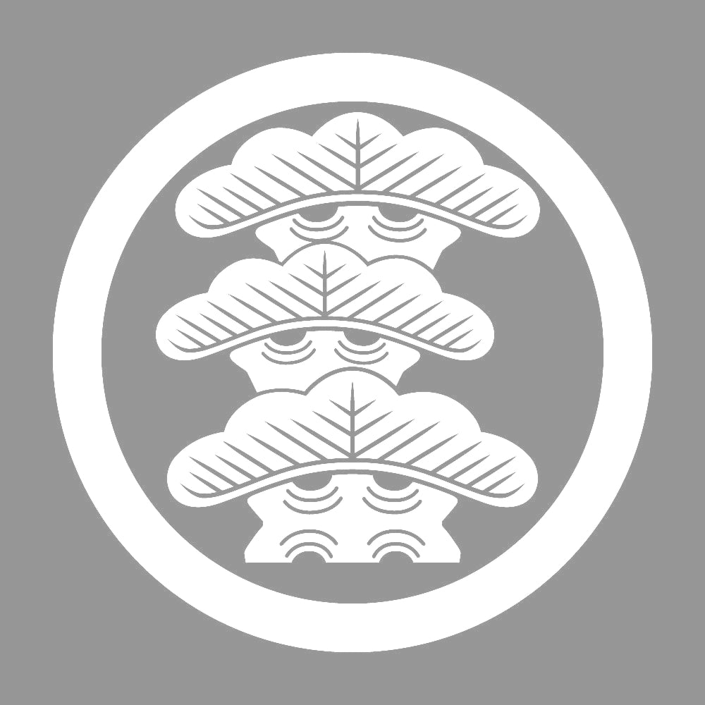 丸に左三階松紋 7