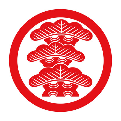 丸に左三階松紋 8