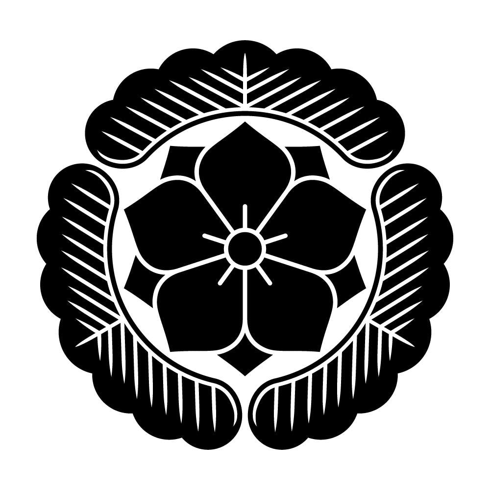 根なし三つ松に八重桔梗紋
