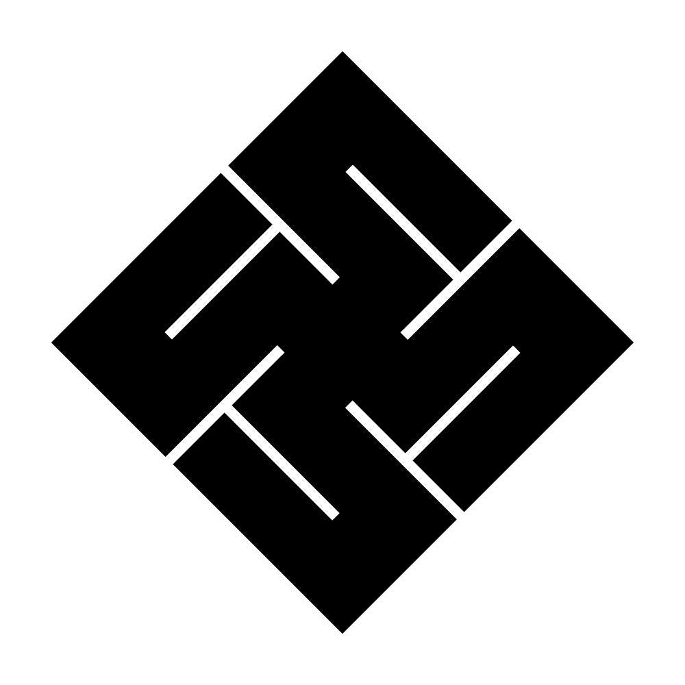 隅立て右万字崩し紋