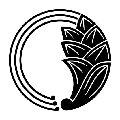 一つ蔓茗荷の丸紋