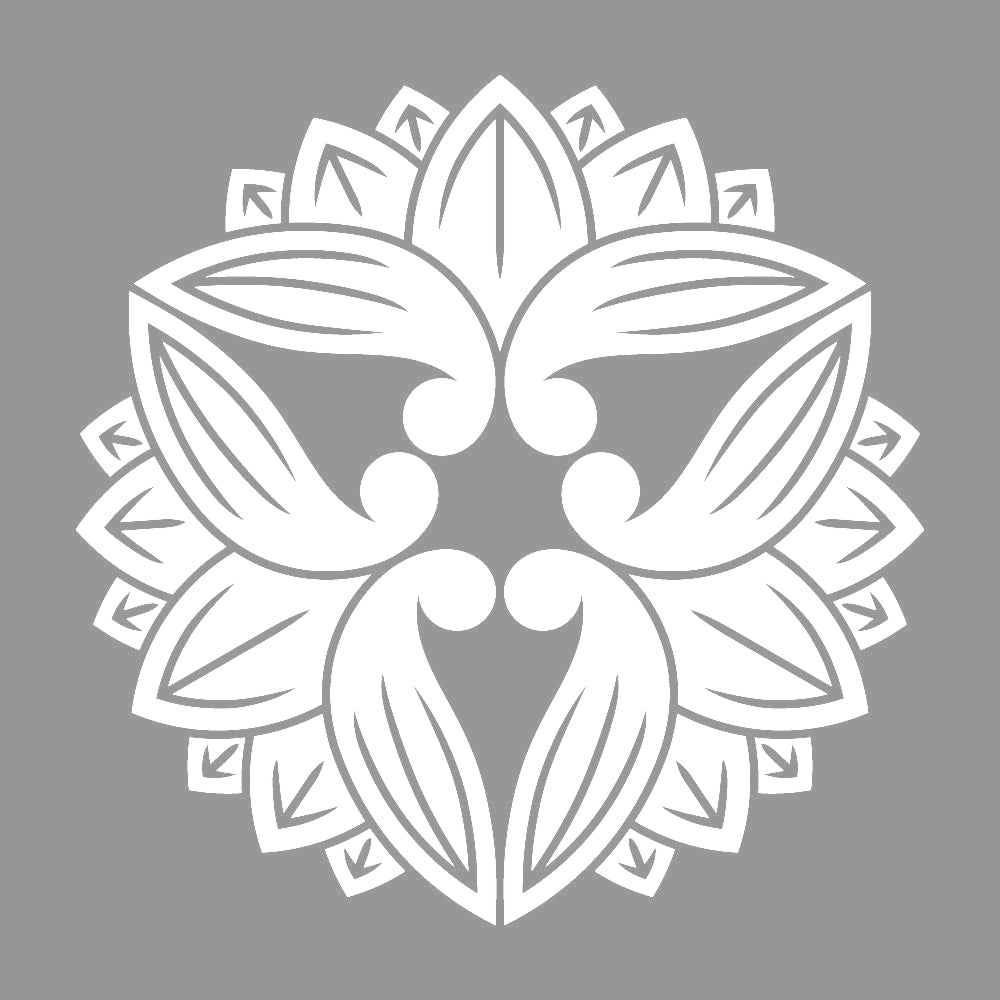 変わり三つ向かい茗荷崩し紋 7