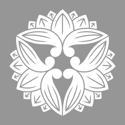変わり三つ向かい茗荷崩し紋 7