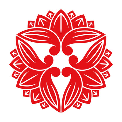 変わり三つ向かい茗荷崩し紋 8