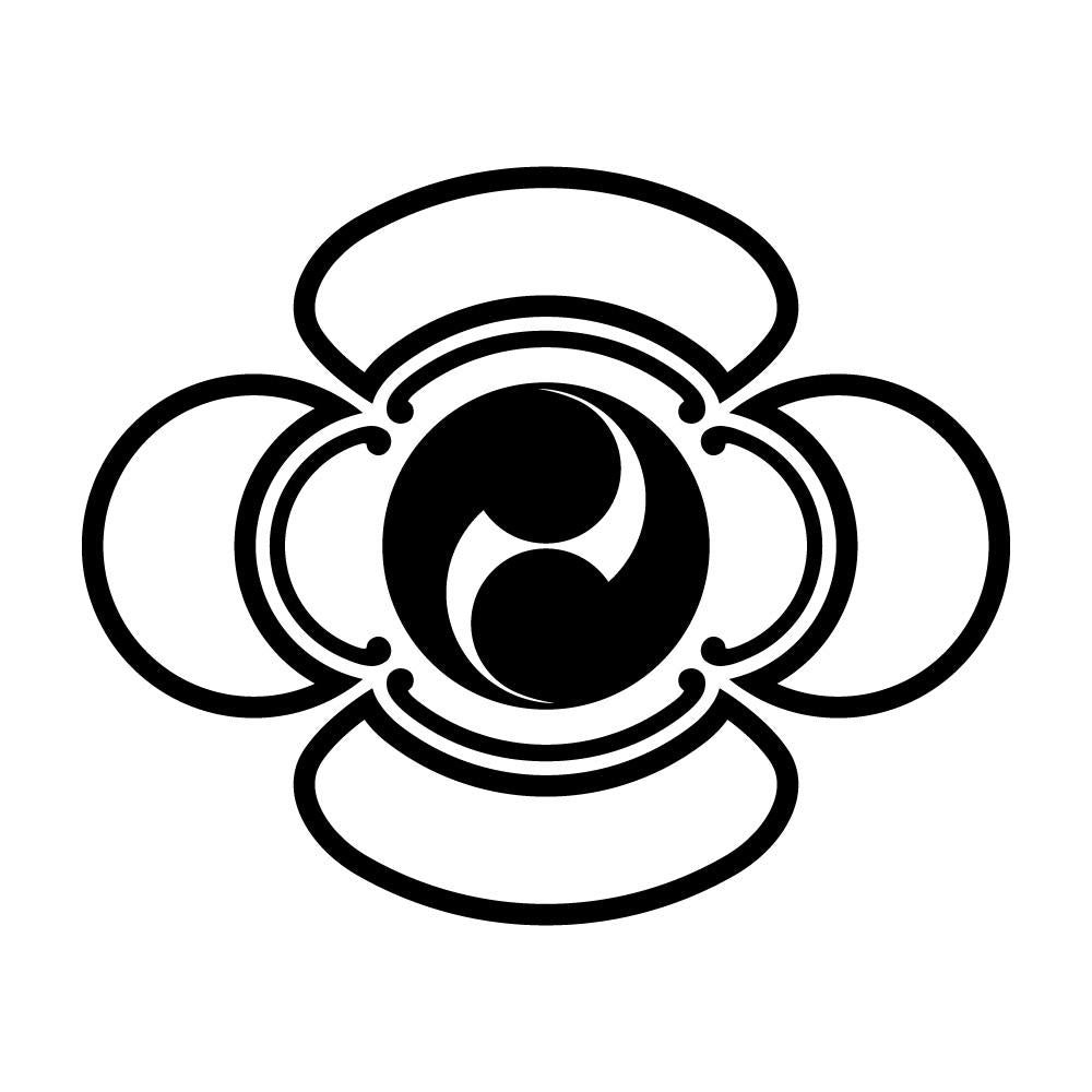 陰木瓜に二つ巴紋