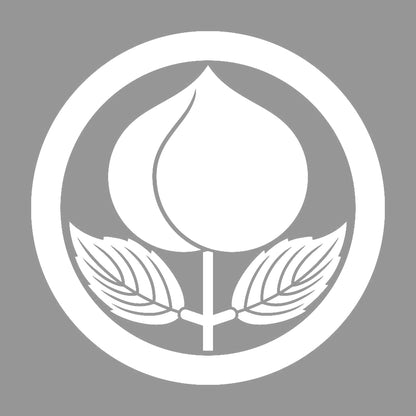 丸に葉敷桃紋 7