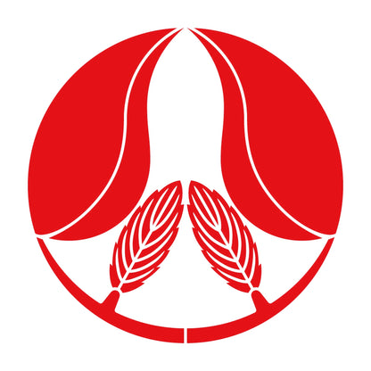 割り桃紋 8