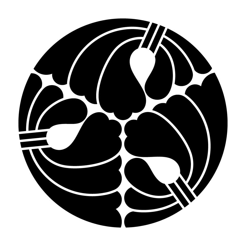 三つ割り結綿紋