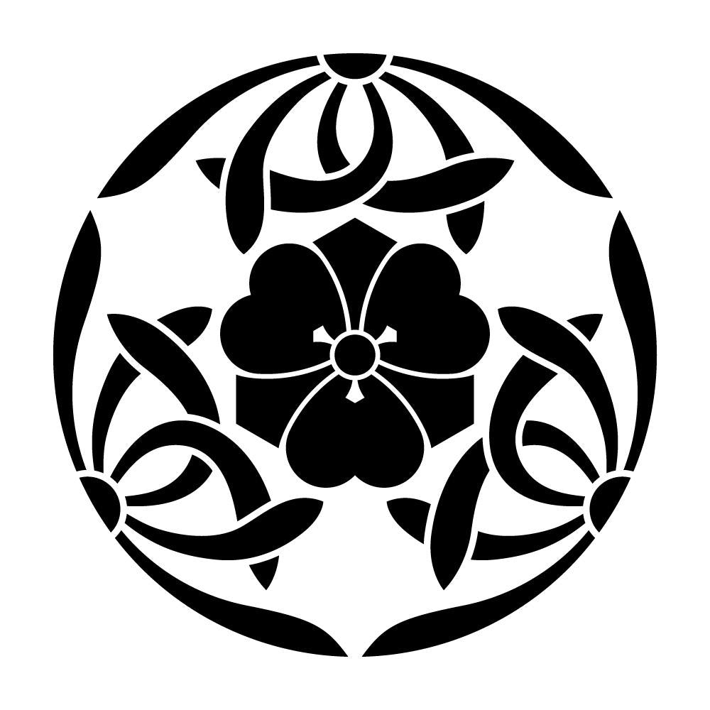 三つ割り蘭に剣片喰紋