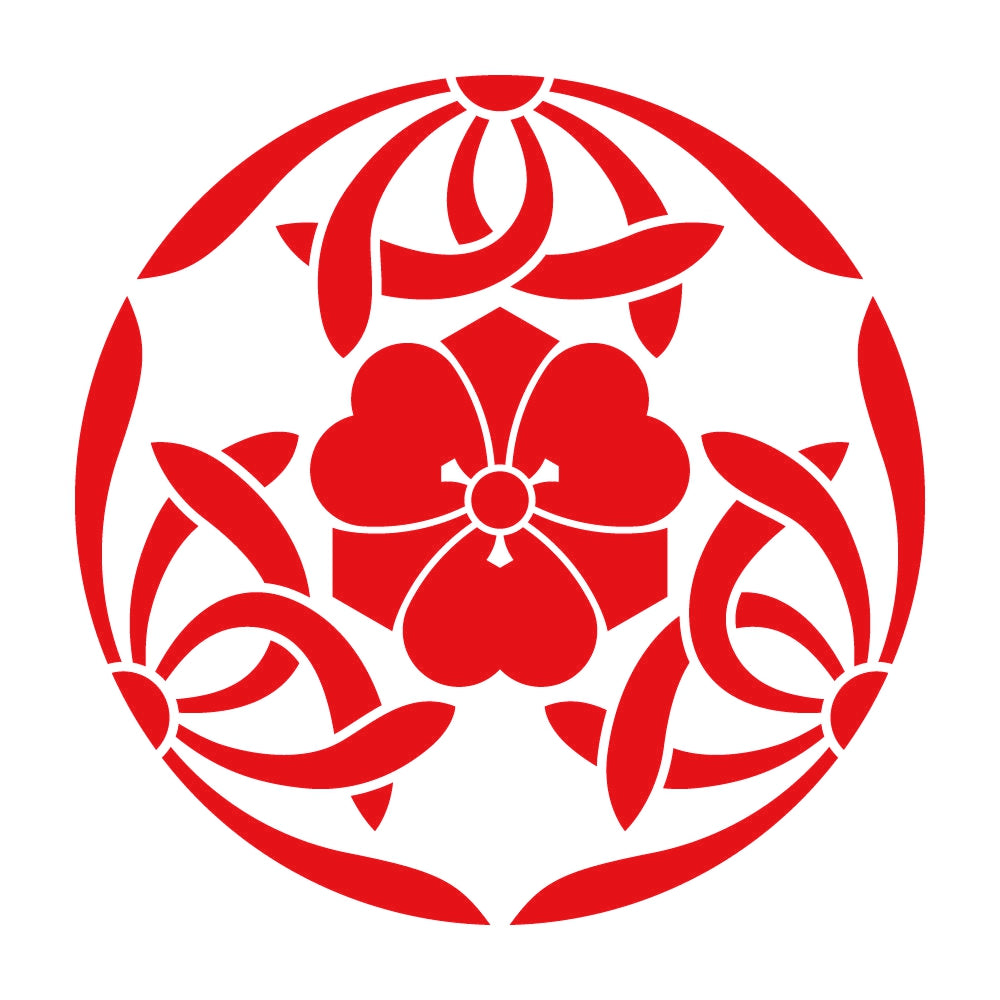 三つ割り蘭に剣片喰紋 8