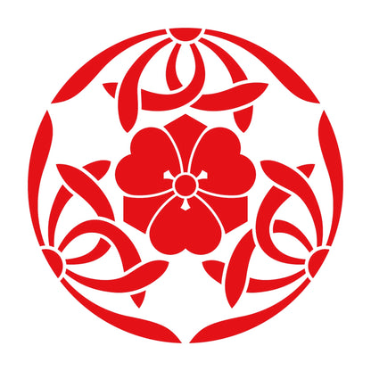 三つ割り蘭に剣片喰紋 8