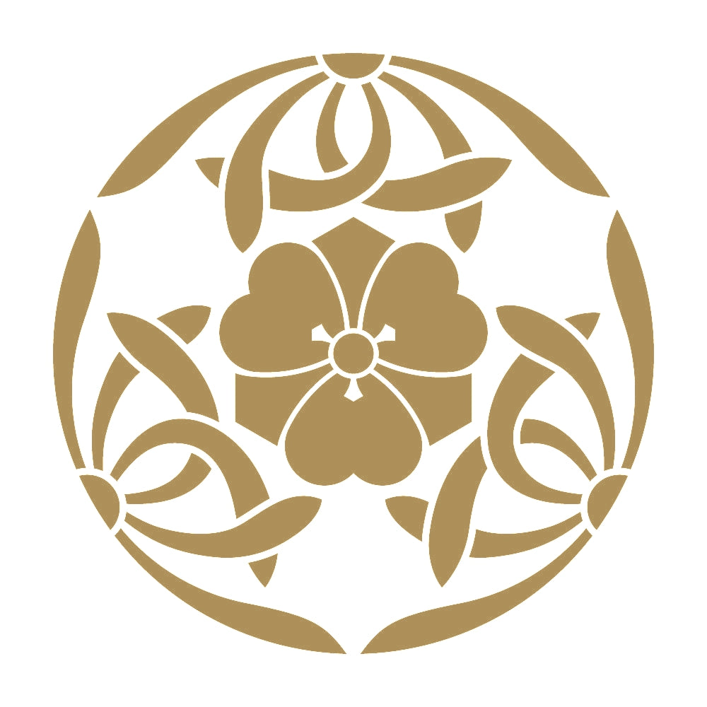 三つ割り蘭に剣片喰紋 9