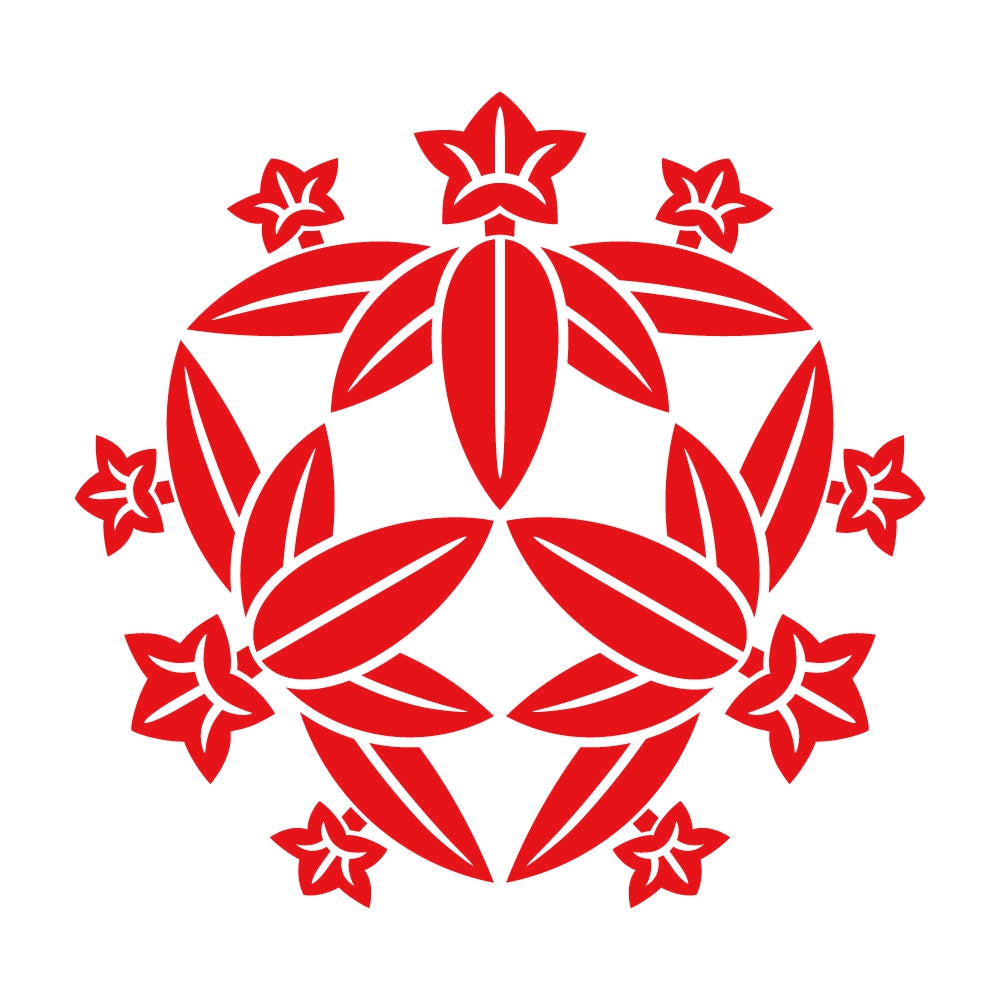 尻合わせ三つ笹竜胆紋 8
