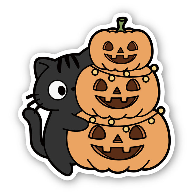猫とハロウィンのパンプキン