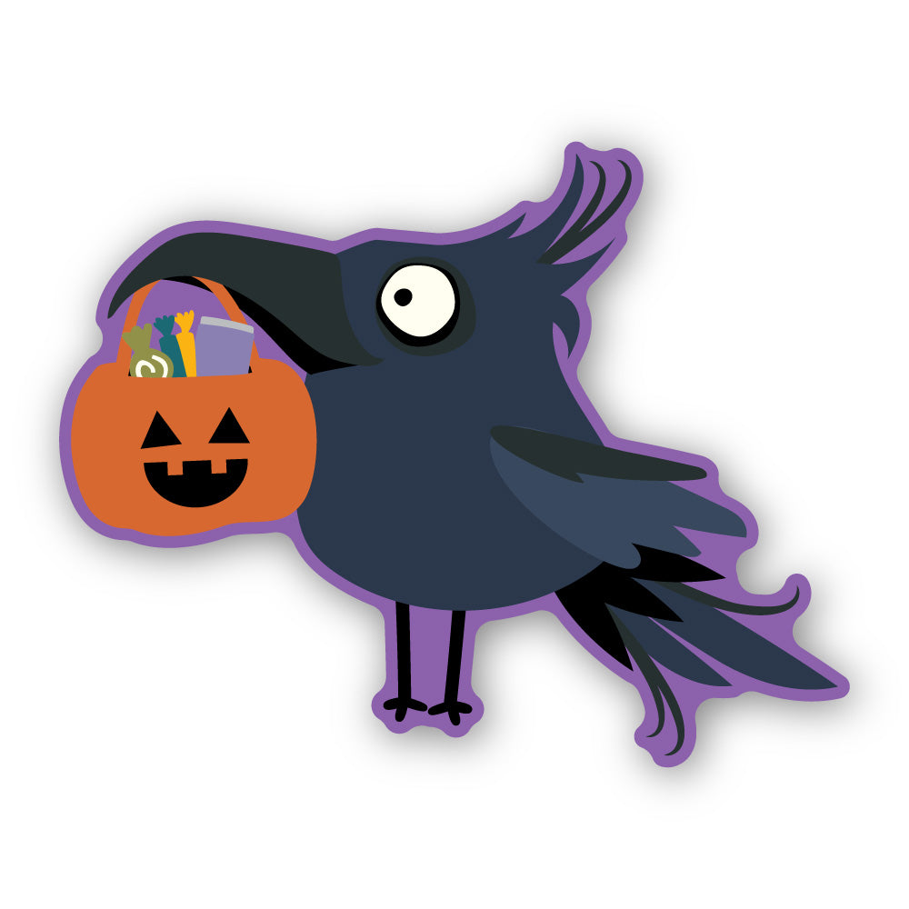 かぼちゃをくわえたカラス ハロウィン 2