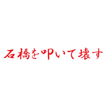 石橋を叩いて壊す