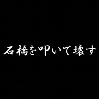 石橋を叩いて壊す